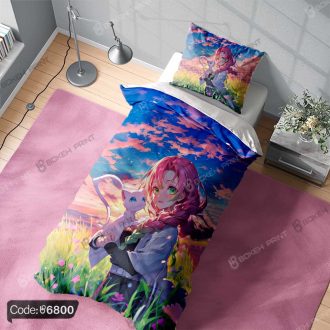 روتختی دخترانه طرح انیمه کد 6800 با چهره یک دختر جوان و زیبا، طراحی مدرن و جوان‌پسند