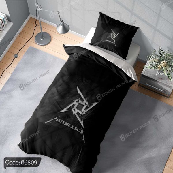 روتختی طرح متالیکا کد 6809 با پس‌زمینه سیاه، تیغه فلزی پرتابی و لوگوی METALLICA