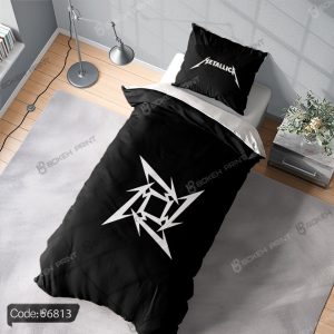 روتختی طرح متالیکا کد 6813 با پس‌زمینه سیاه، تیغه فلزی پرتابی و لوگوی METALLICA