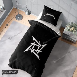 روتختی طرح متالیکا کد 6813 با پس‌زمینه سیاه، تیغه فلزی پرتابی و لوگوی METALLICA