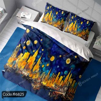 روتختی طرح نقاشی ونگوک کد 6825 با الهام از آثار مشهور هنرمند ونگوک و رنگ‌های زنده