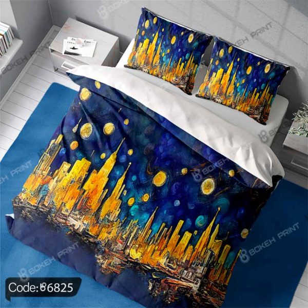 روتختی طرح نقاشی ونگوک کد 6825 با الهام از آثار مشهور هنرمند ونگوک و رنگ‌های زنده