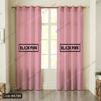 پرده طرح بلک پینک BLACK PINK کد 6789 با طراحی مدرن و رنگ‌های جذاب و شاد