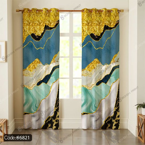 پرده سه‌بعدی طرح ماربل کد 6821 با طراحی سنگ مرمر سه‌بعدی و رنگ‌های طبیعی